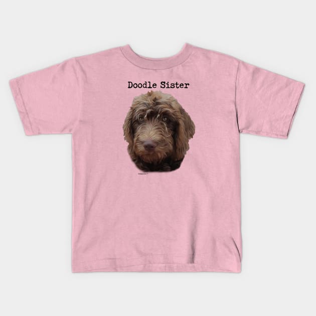 Doodle Dog Sister Kids T-Shirt by WoofnDoodle 